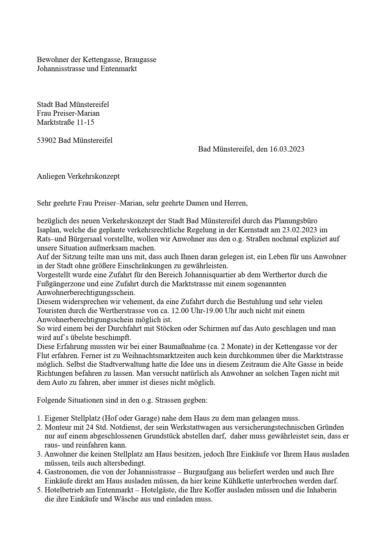 Freitag, 24. März 2023<BR>Braugasse etc. Verkehrskonzept BAM V Das Bild existiert nicht!